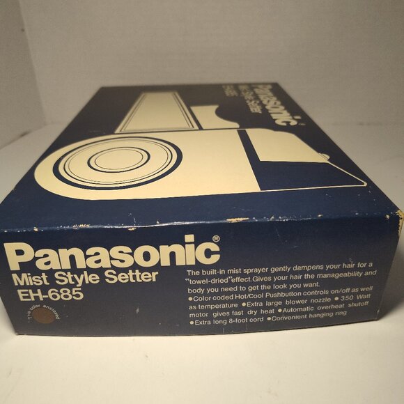 Panasonic EH685 Mist Style Setter Hair Dryer Blue Compact New Open Box Vintage - Picture 3 of 6